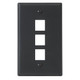 Classic 3 Ports Faceplate for EZ®/HD Style in Single Gang - Black - IC107F03BK Classic 3 Ports Faceplate for EZ®/HD Style in Single Gang - Black - IC107F03BK